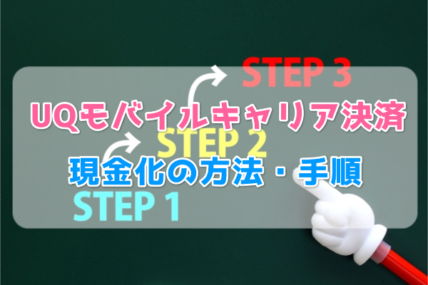 UQモバイルキャリア決済の現金化方法と手順